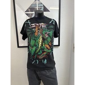 RARE Men’s Vintage 90’s American Thunder Dragon Tshirt
